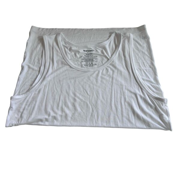 Tommy John Womens Second Skin White Tank Top Loose Fit Sz XL - Picture 7 of 7